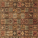 Square Persian Brown Traditional Rug, tr4528brn