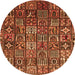 Square Persian Orange Traditional Rug, tr4528org