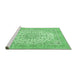 Sideview of Machine Washable Persian Emerald Green Traditional Area Rugs, wshtr4529emgrn