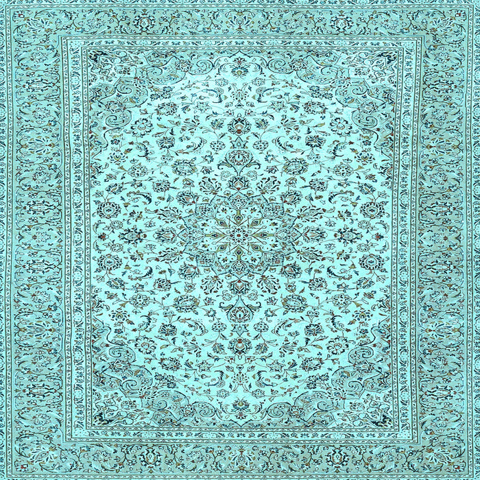 Square Machine Washable Persian Light Blue Traditional Rug, wshtr4529lblu