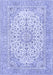 Machine Washable Persian Blue Traditional Rug, wshtr4529blu