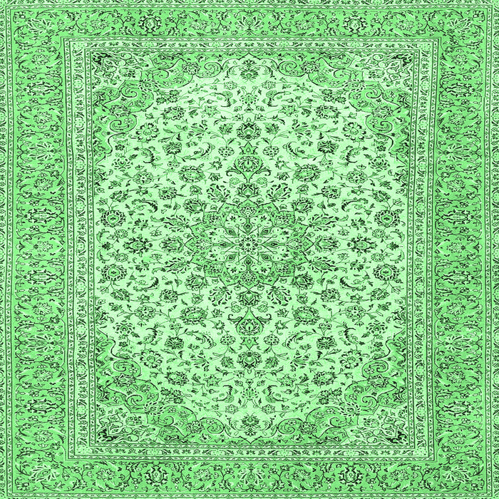 Square Persian Emerald Green Traditional Rug, tr4529emgrn