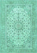 Machine Washable Persian Turquoise Traditional Area Rugs, wshtr4529turq