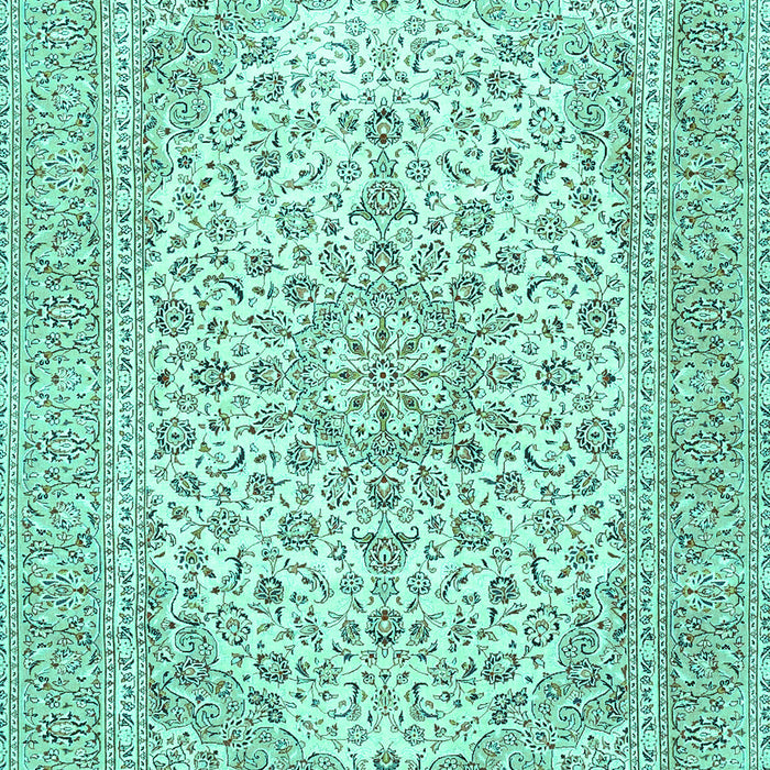 Machine Washable Persian Turquoise Traditional Area Rugs, wshtr4529turq
