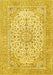 Machine Washable Persian Yellow Traditional Rug, wshtr4529yw