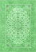 Machine Washable Persian Emerald Green Traditional Area Rugs, wshtr4529emgrn