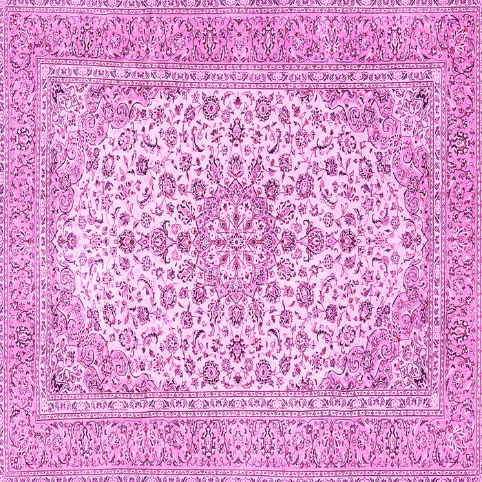 Square Machine Washable Persian Pink Traditional Rug, wshtr4529pnk