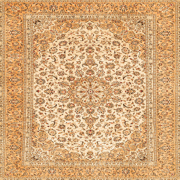 Serging Thickness of Persian Orange Traditional Rug, tr4529org