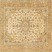 Square Machine Washable Persian Brown Traditional Rug, wshtr4529brn