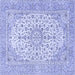 Square Persian Blue Traditional Rug, tr4529blu