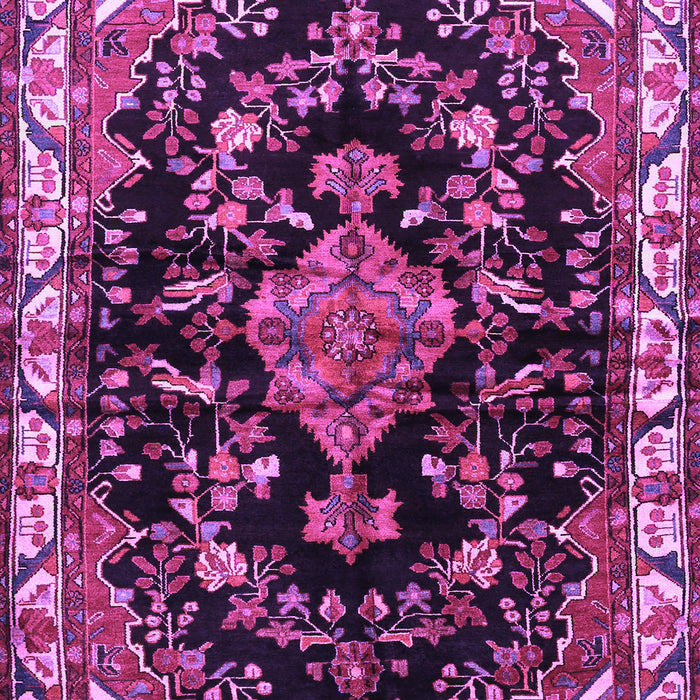 Machine Washable Persian Purple Traditional Area Rugs, wshtr452pur
