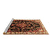 Sideview of Machine Washable Persian Brown Traditional Rug, wshtr452brn