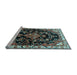 Sideview of Machine Washable Persian Light Blue Traditional Rug, wshtr452lblu