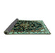 Sideview of Persian Turquoise Traditional Rug, tr452turq