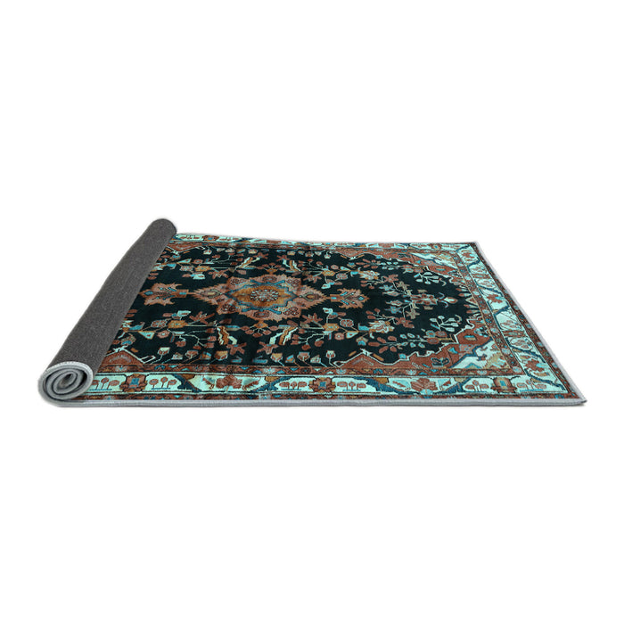 Sideview of Persian Light Blue Traditional Rug, tr452lblu