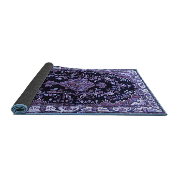 Sideview of Persian Blue Traditional Rug, tr452blu
