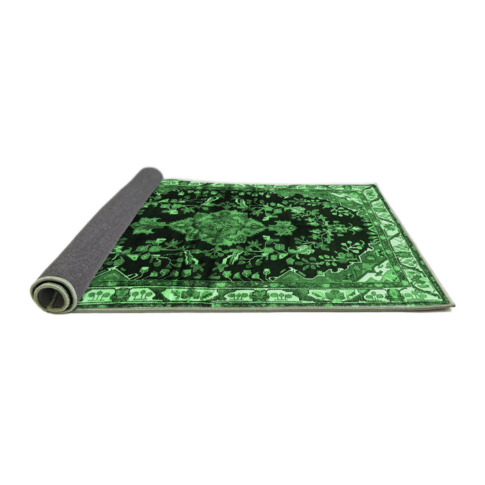 Sideview of Persian Emerald Green Traditional Rug, tr452emgrn