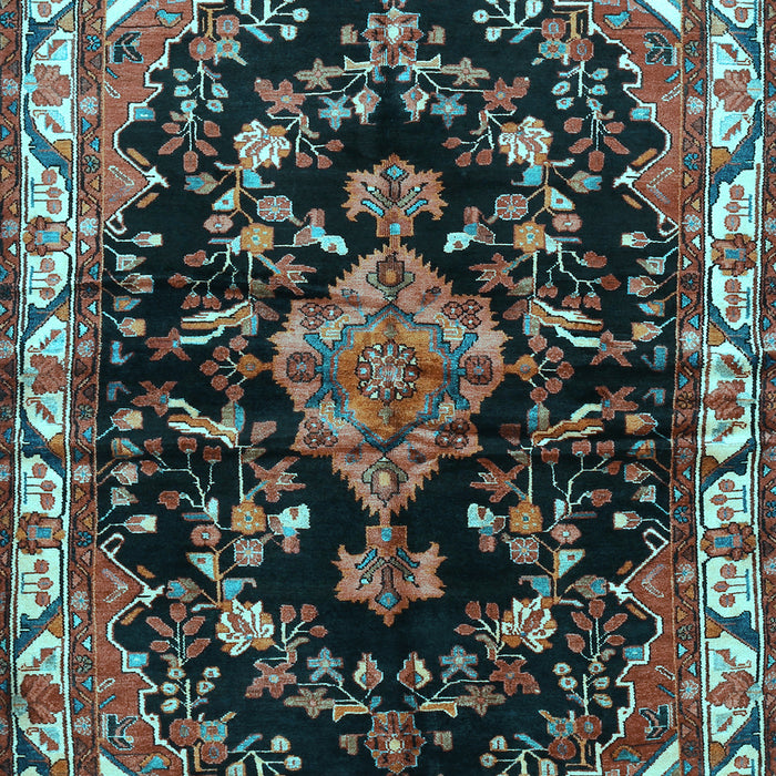 Machine Washable Persian Light Blue Traditional Rug, wshtr452lblu
