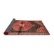 Sideview of Traditional Fire Brick Red Persian Rug, tr453