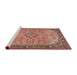 Sideview of Machine Washable Traditional Fire Brick Red Rug, wshtr4530