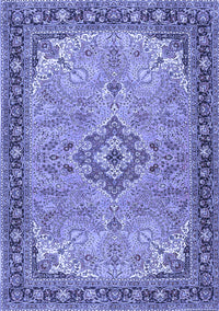 Medallion Blue Traditional Rug, tr4530blu