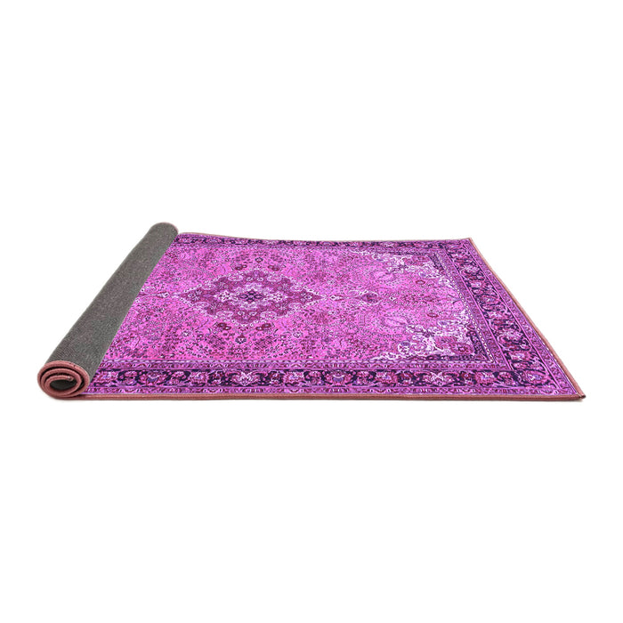 Sideview of Medallion Purple Traditional Rug, tr4530pur