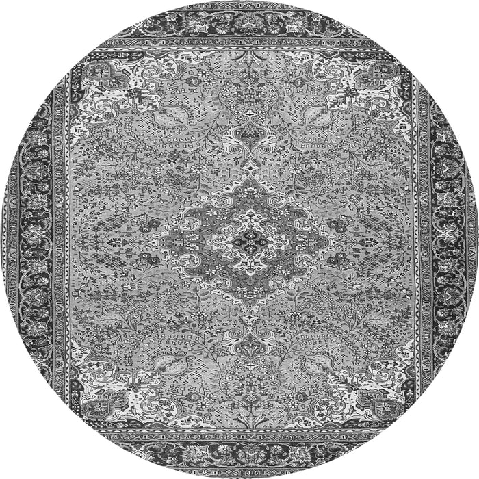 Square Medallion Gray Traditional Rug, tr4530gry