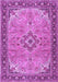 Machine Washable Medallion Purple Traditional Area Rugs, wshtr4530pur