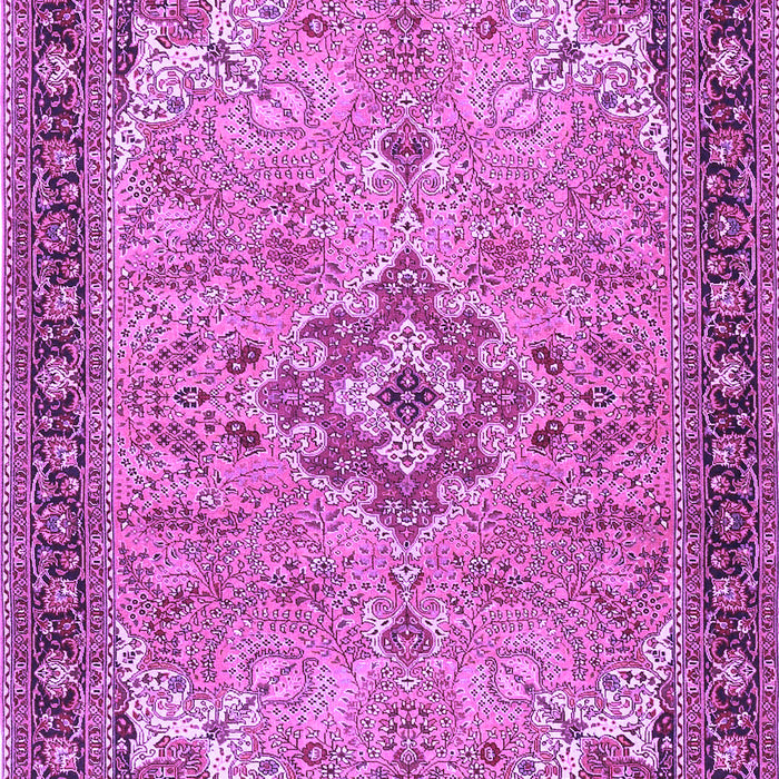 Machine Washable Medallion Purple Traditional Area Rugs, wshtr4530pur