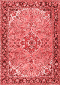 Medallion Red Traditional Rug, tr4530red