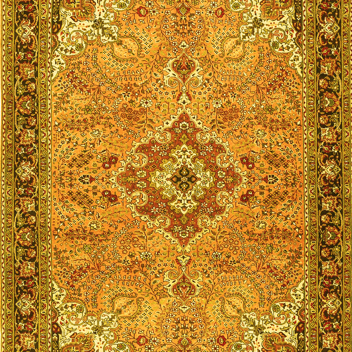 Medallion Yellow Traditional Rug, tr4530yw