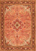 Serging Thickness of Machine Washable Medallion Orange Traditional Area Rugs, wshtr4530org