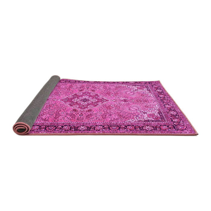Sideview of Medallion Pink Traditional Rug, tr4530pnk