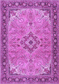 Medallion Purple Traditional Rug, tr4530pur