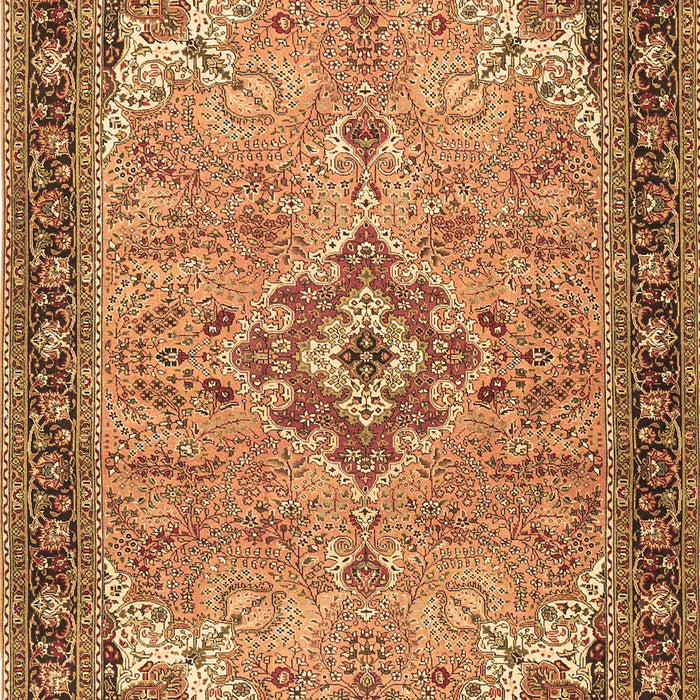 Medallion Brown Traditional Rug, tr4530brn
