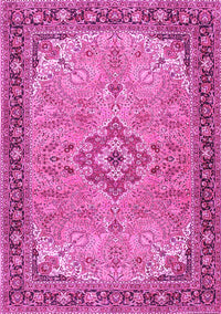 Medallion Pink Traditional Rug, tr4530pnk