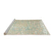 Sideview of Machine Washable Traditional Sand Brown Rug, wshtr4531