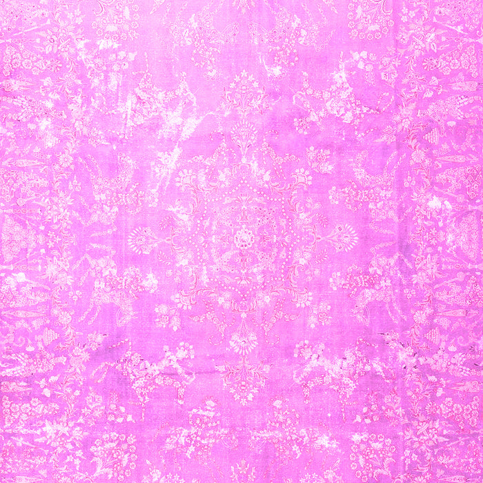 Machine Washable Oriental Pink Traditional Rug, wshtr4531pnk