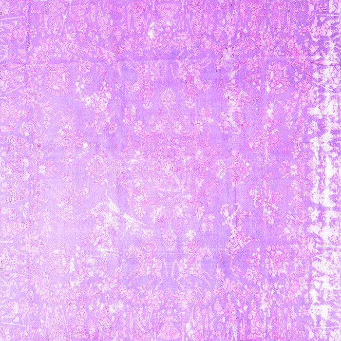 Square Oriental Purple Traditional Rug, tr4531pur