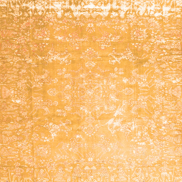 Serging Thickness of Oriental Orange Traditional Rug, tr4531org