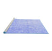 Sideview of Machine Washable Oriental Blue Traditional Rug, wshtr4531blu