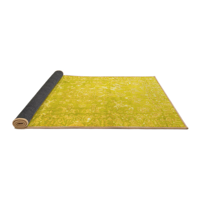 Sideview of Oriental Yellow Traditional Rug, tr4531yw