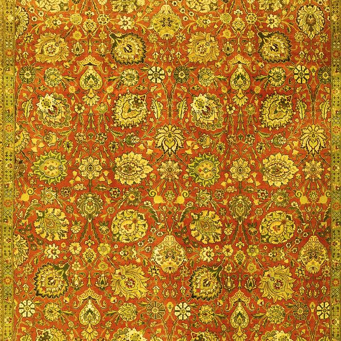 Machine Washable Persian Yellow Traditional Rug, wshtr4532yw