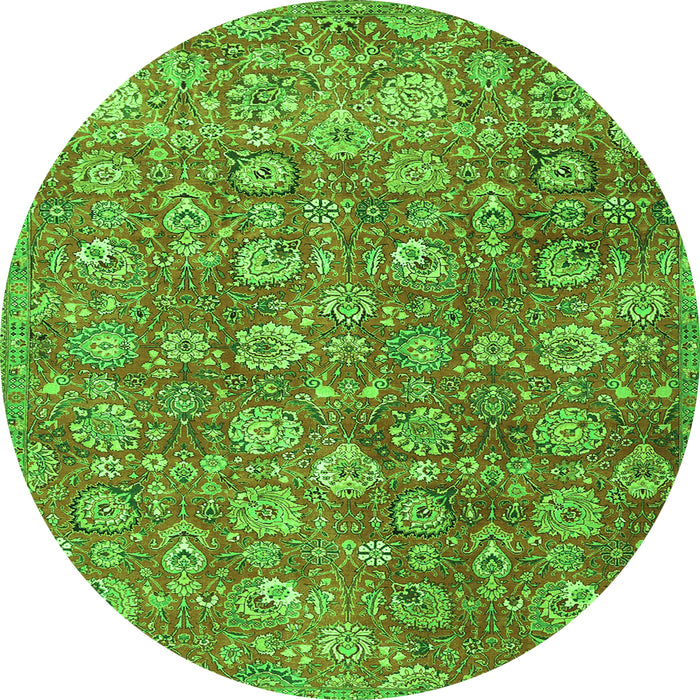Machine Washable Persian Green Traditional Area Rugs, wshtr4532grn