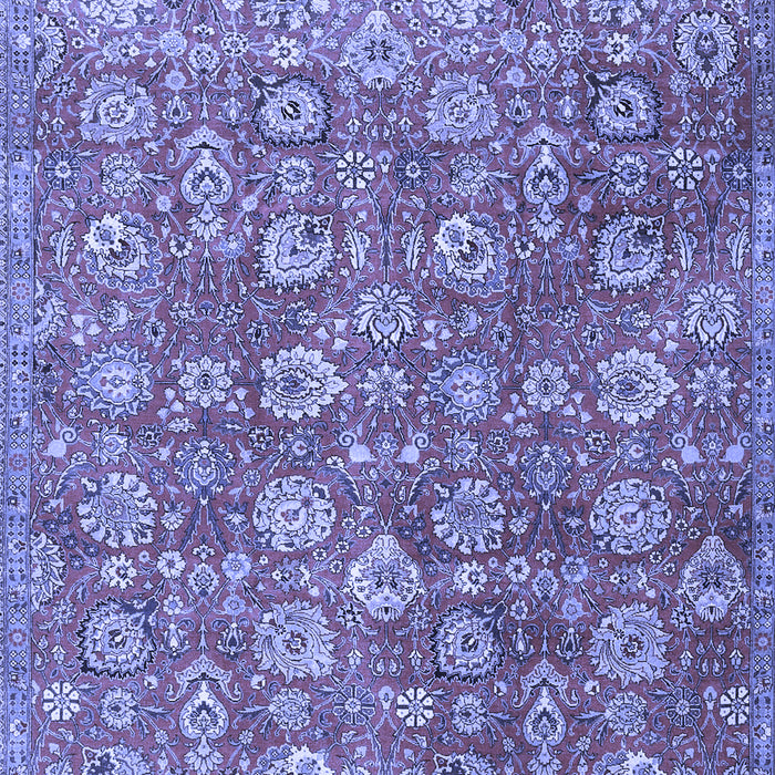 Machine Washable Persian Blue Traditional Rug, wshtr4532blu