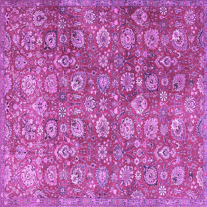 Square Machine Washable Persian Purple Traditional Area Rugs, wshtr4532pur