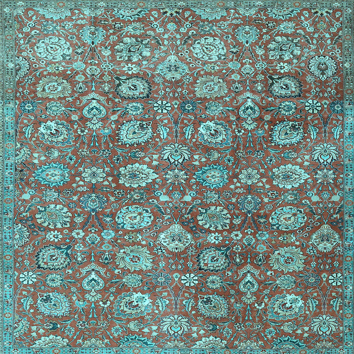 Square Machine Washable Persian Light Blue Traditional Rug, wshtr4532lblu