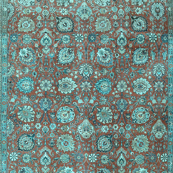 Machine Washable Persian Light Blue Traditional Rug, wshtr4532lblu