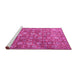 Sideview of Machine Washable Persian Pink Traditional Rug, wshtr4532pnk