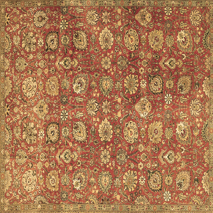 Square Machine Washable Persian Brown Traditional Rug, wshtr4532brn